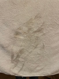 We put a towel down after we realized our feet were getting dirty