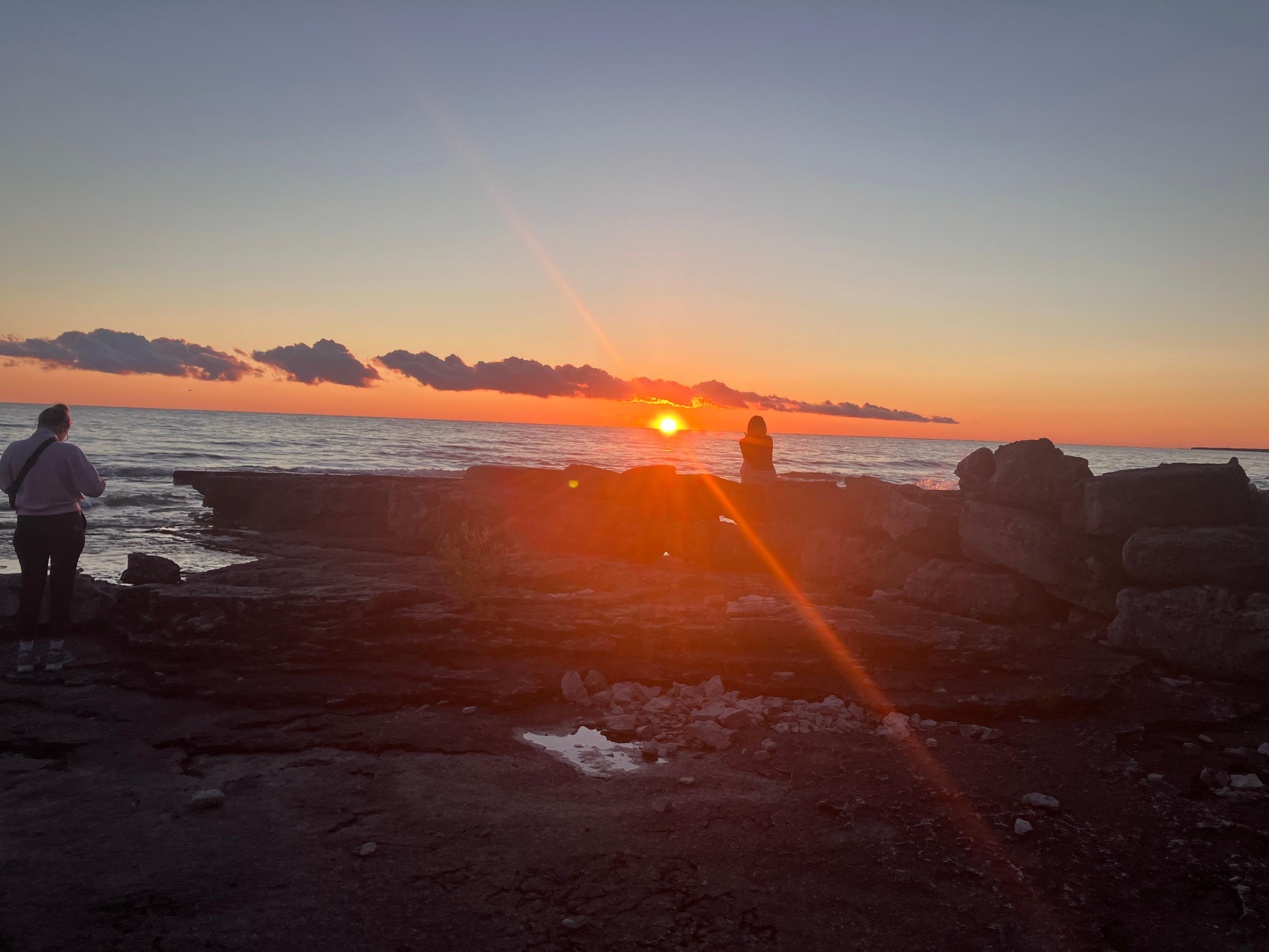 Sunset over Lake Huron 8 minute walk
