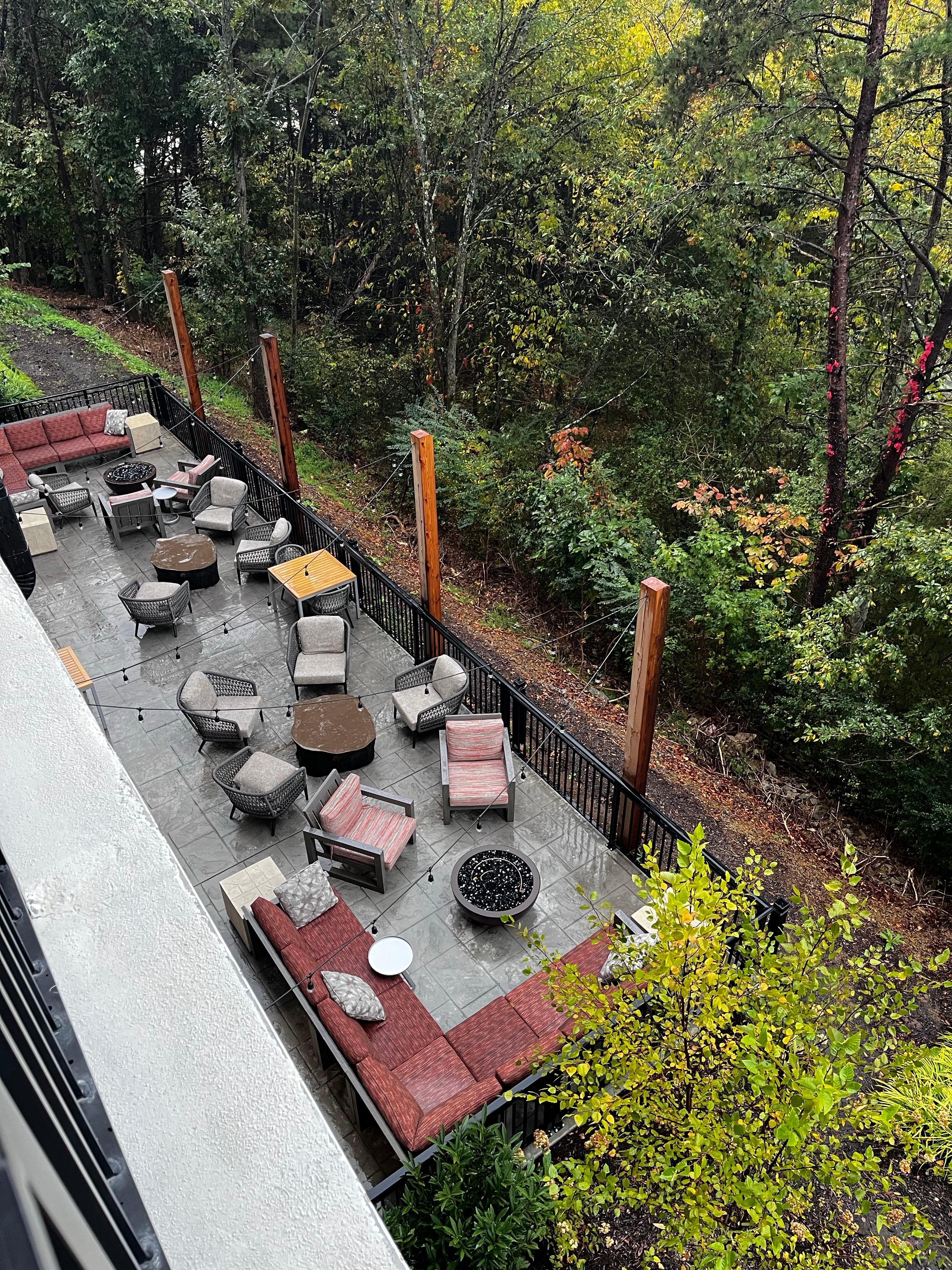 Outdoor seating at property