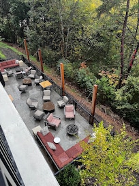 Outdoor seating at property