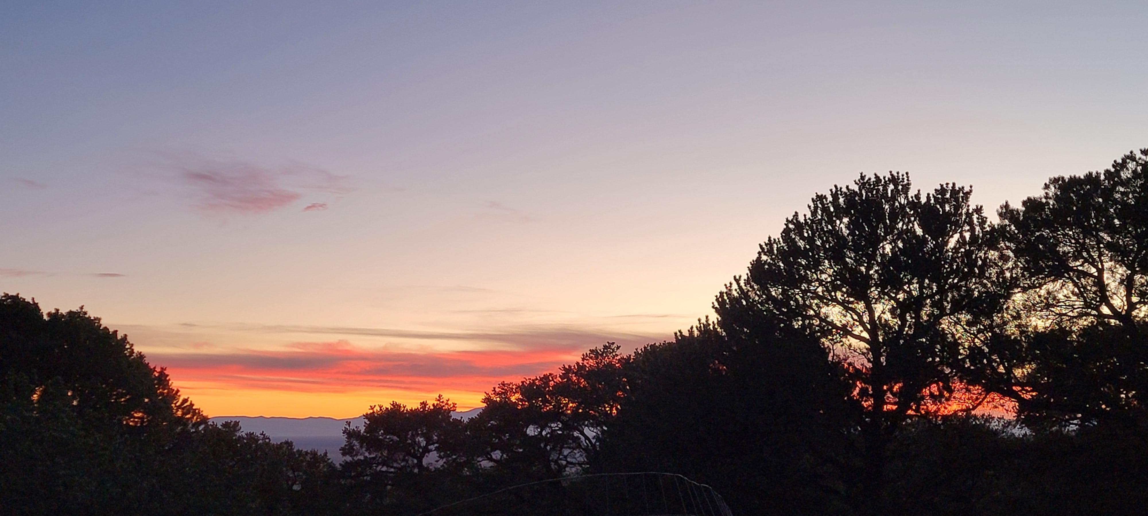 Sunset from the porch