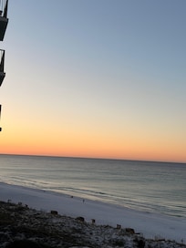 Sunrise view from
Our balcony