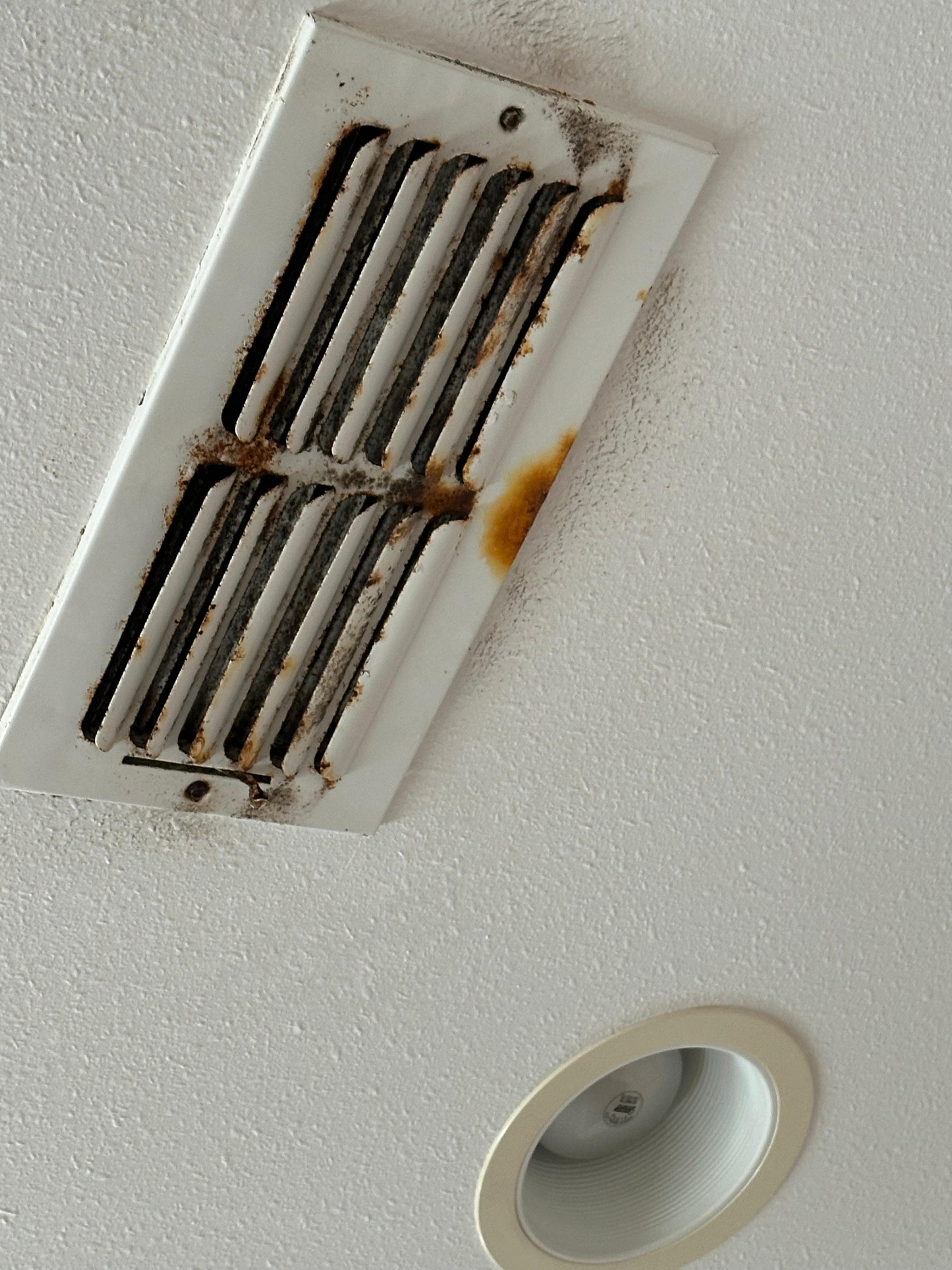 Rusted and dirty vents.  
