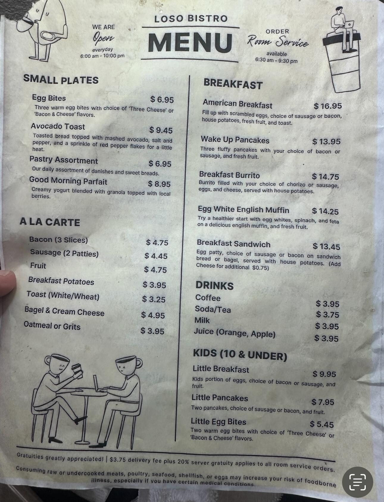 Exorbitant restaurant prices 