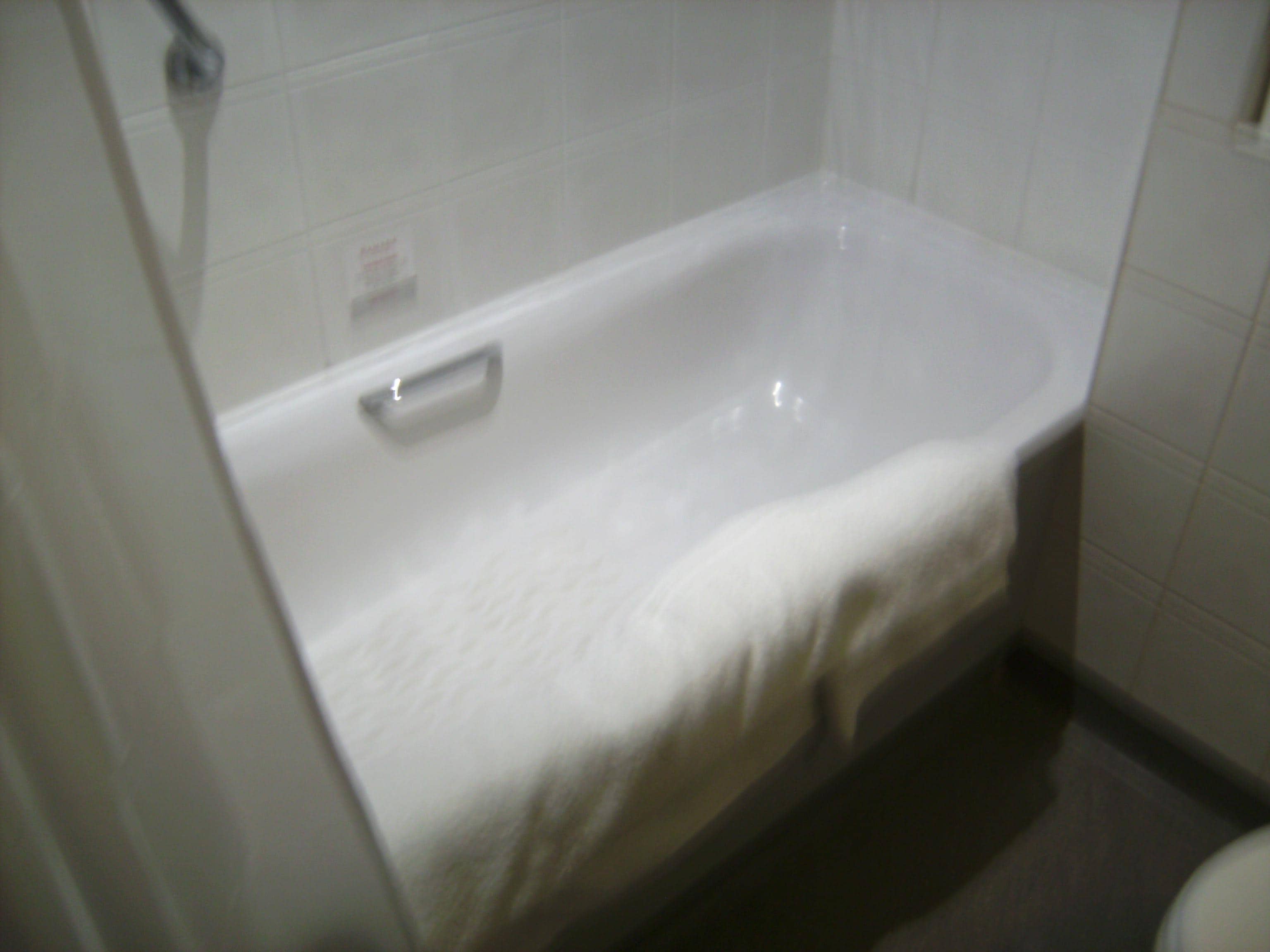 Some rooms have a bath-tub and some have a shower cubicle.