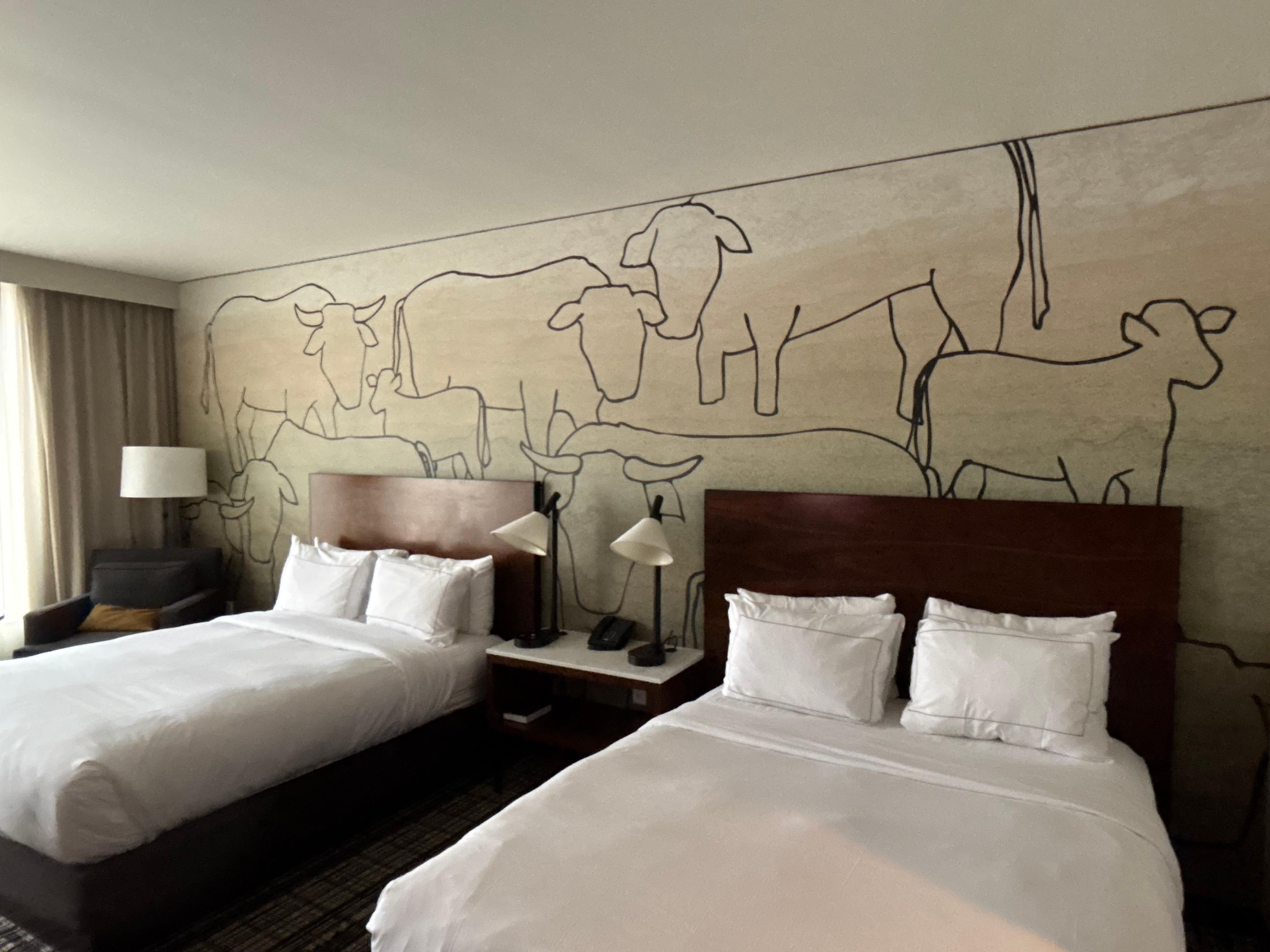 Love the cows on the wall! A nice nod to Greeley history. 