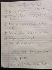 List of things that were wrong. Horrible experience.