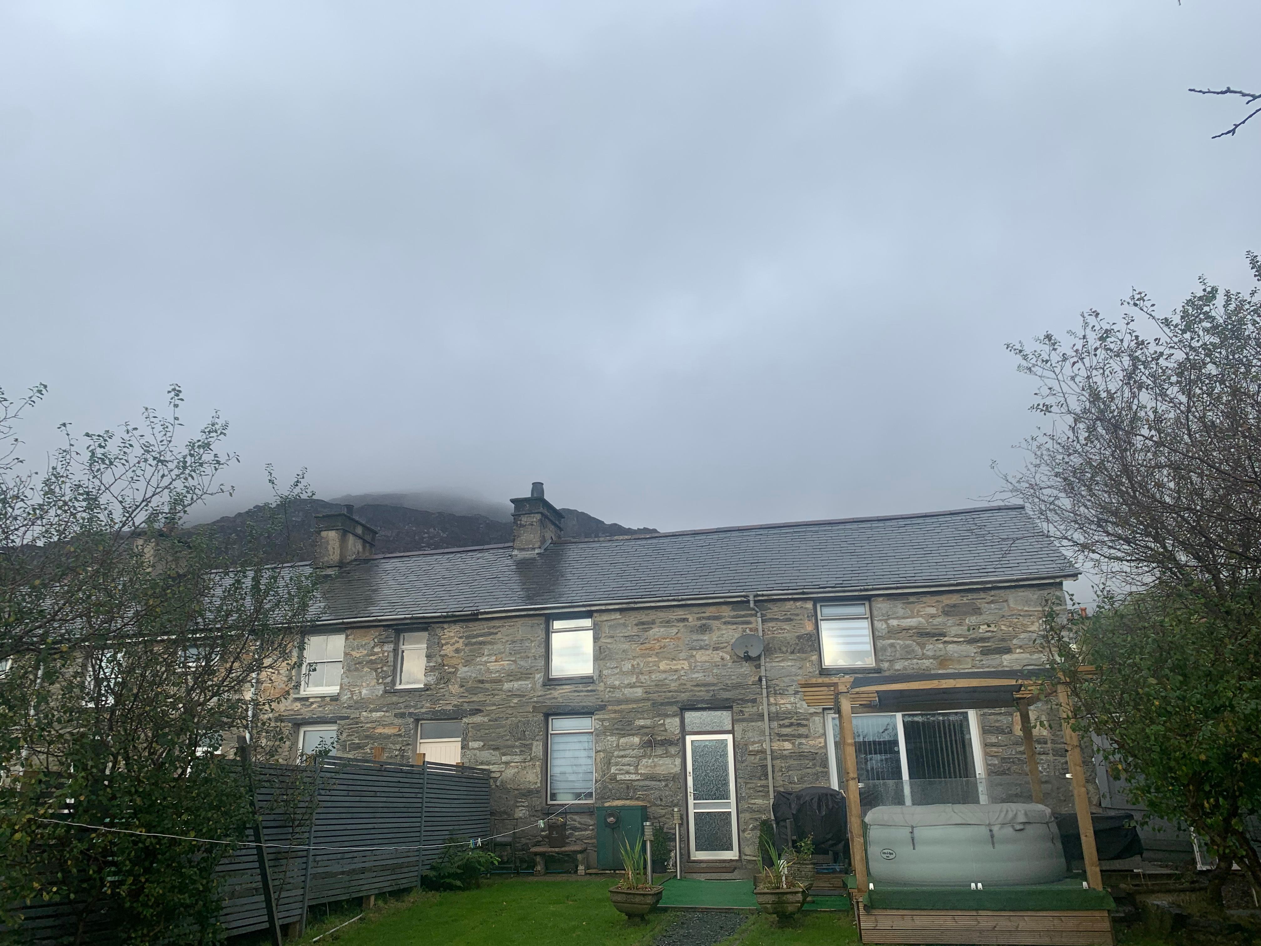 View of the cottage from the back gate 