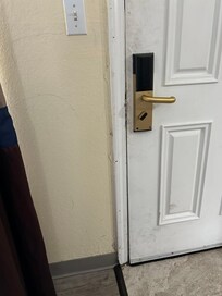 Exit door from inside the room