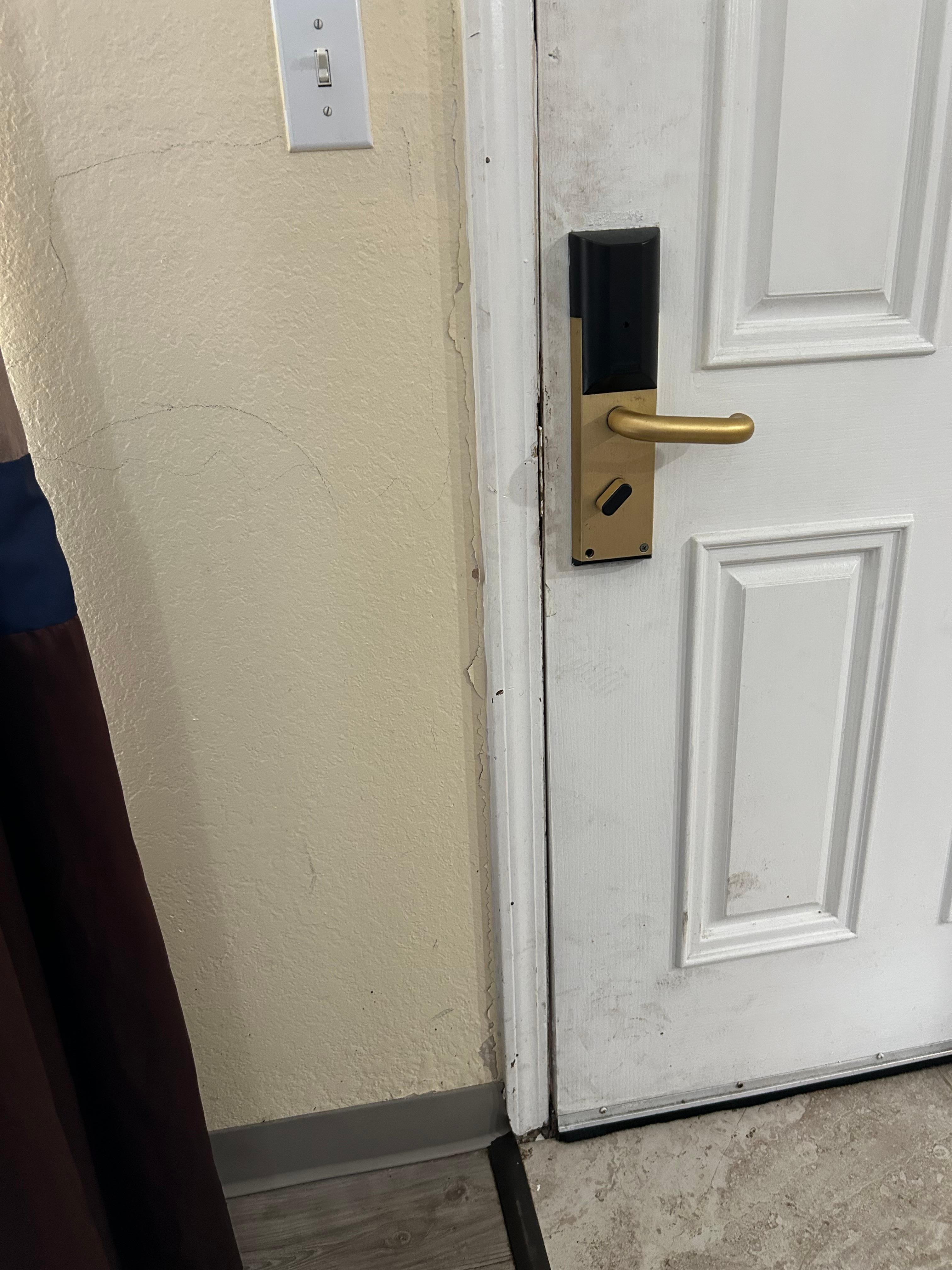Exit door from inside the room