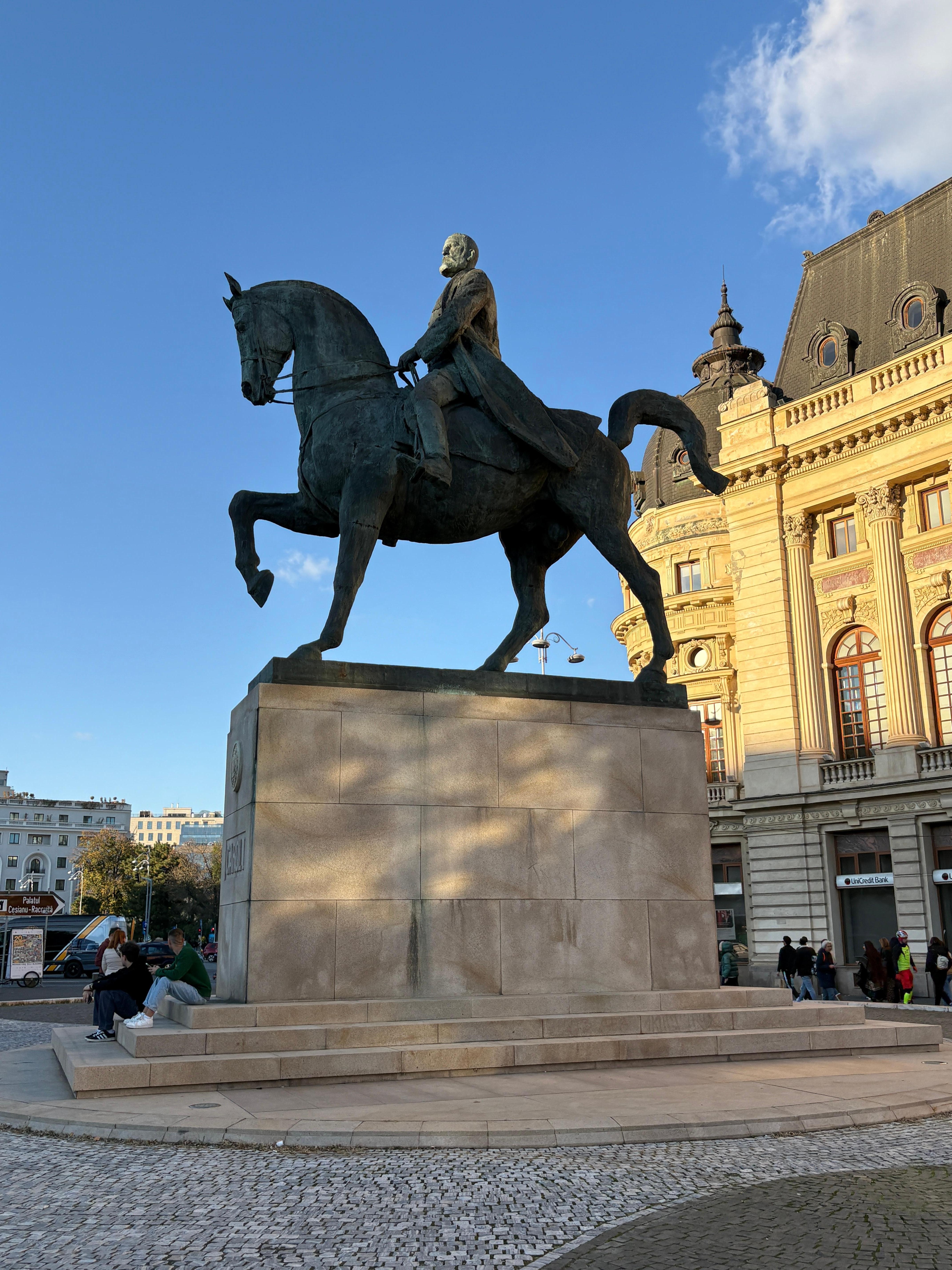 This is Carl 1st, the first King of Romania’s statue. 