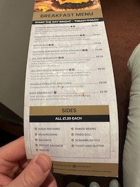 Sticky and stained menu