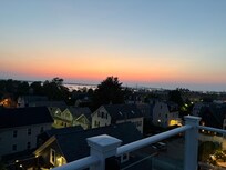 Beautiful evening on the roof