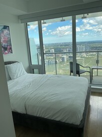 Comfortable bedroom with a view