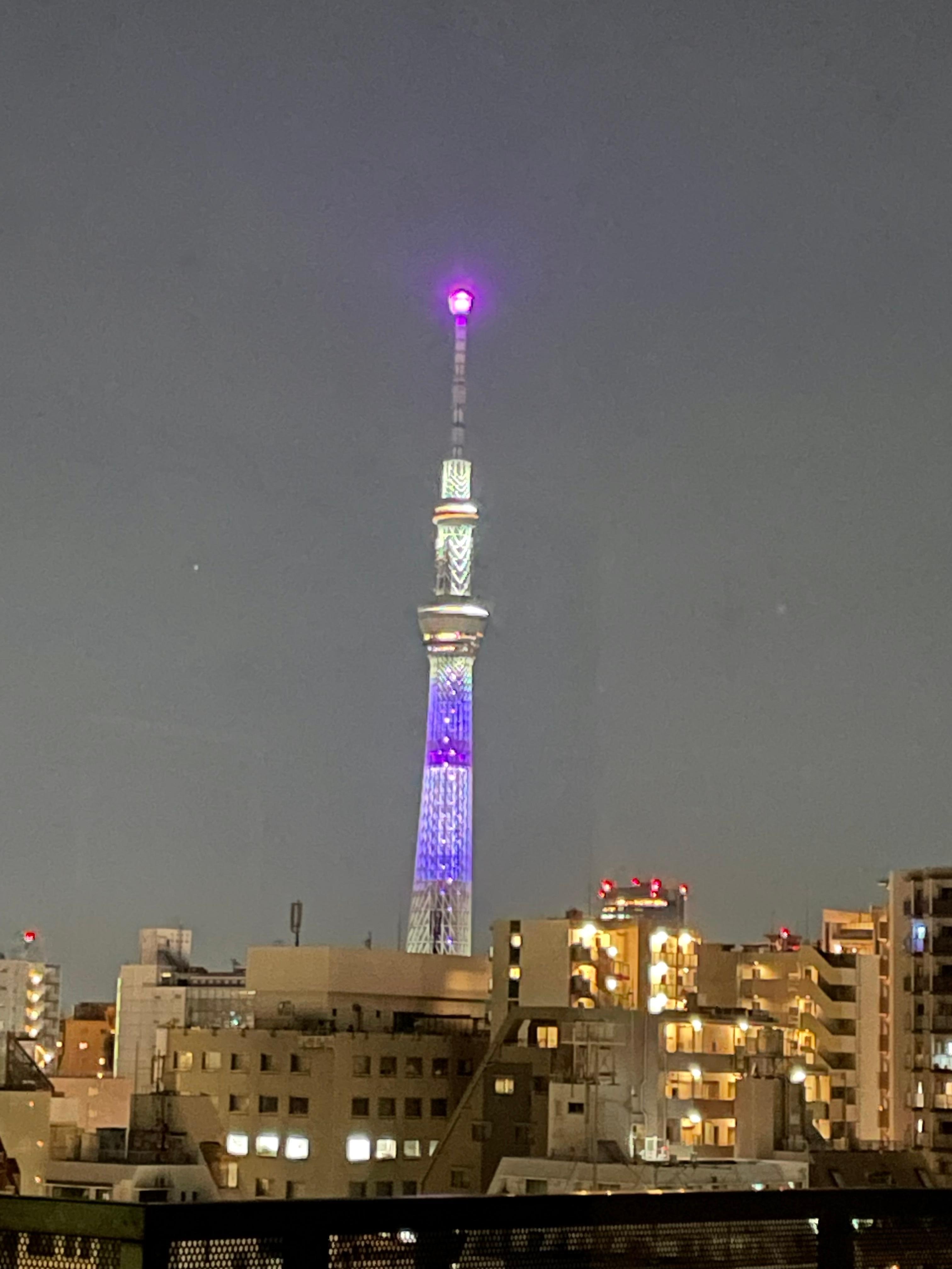 部屋から見えるスカイツリー！