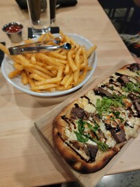 Steak flatbread @ their in house restaurant!