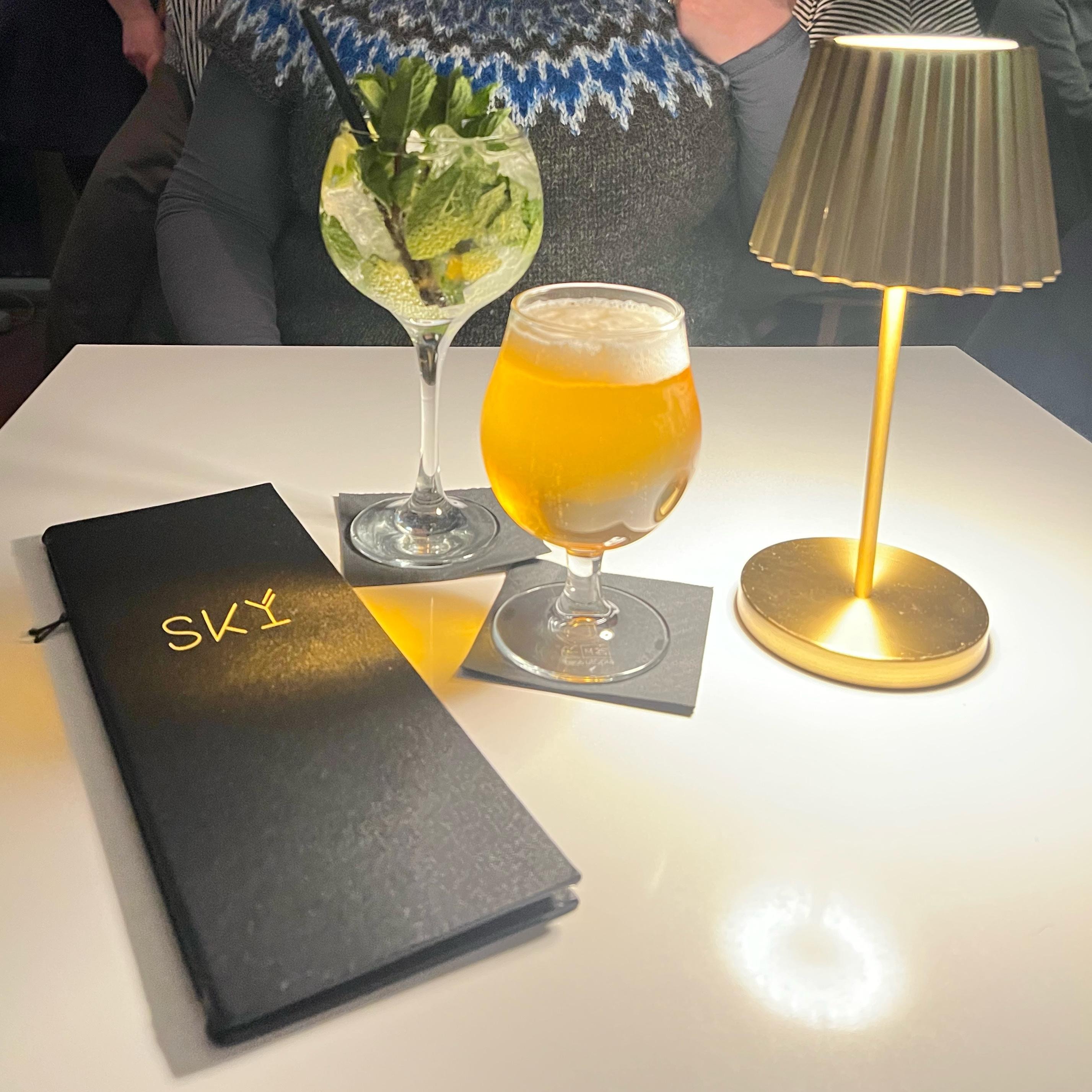 Late night cocktails at Sky Lounge + Bar