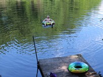 Relaxing on the beautiful lake.