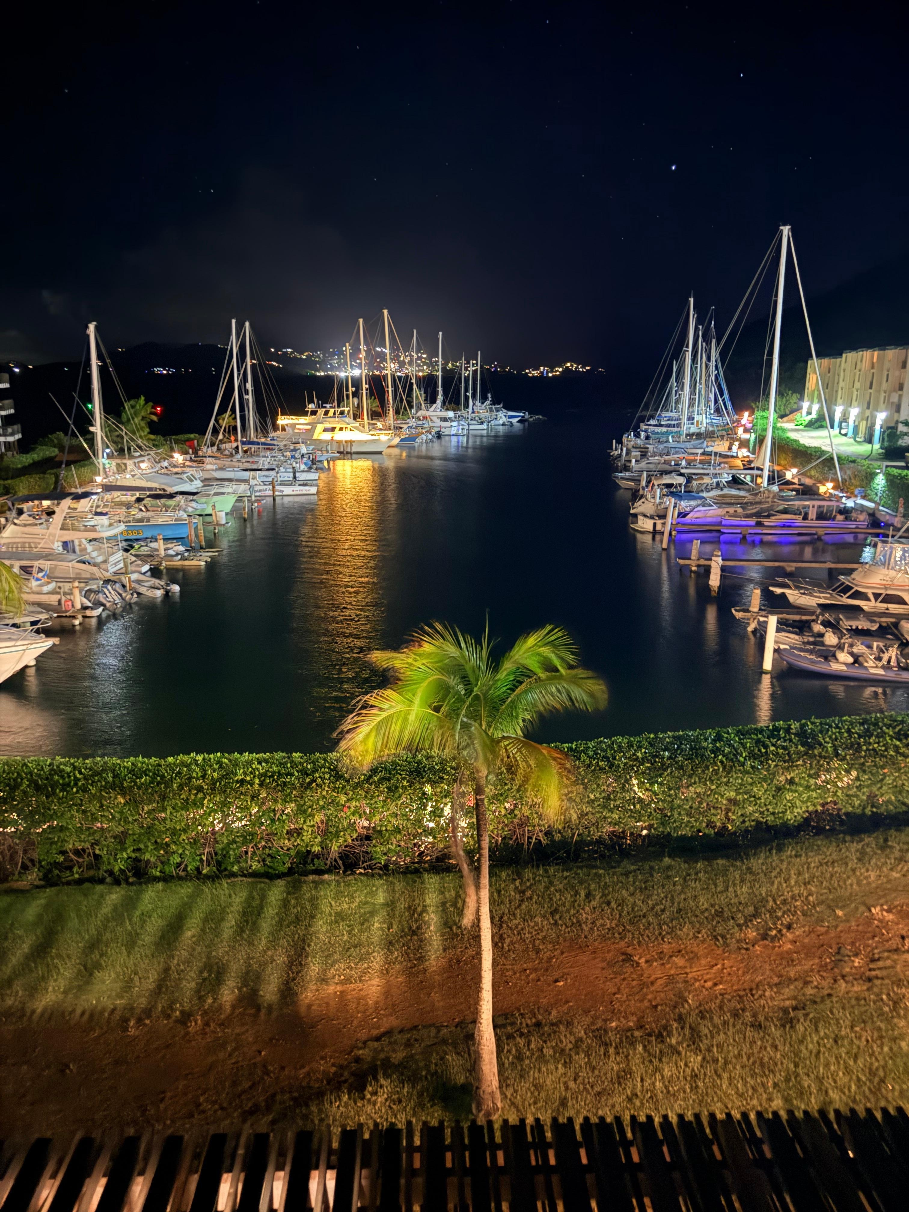 Marina at night