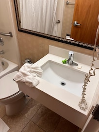 My first room’s bathroom, not cleaned before check-in.