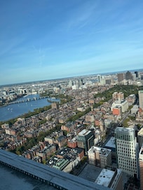 View of the city from the top of the Prudential Center