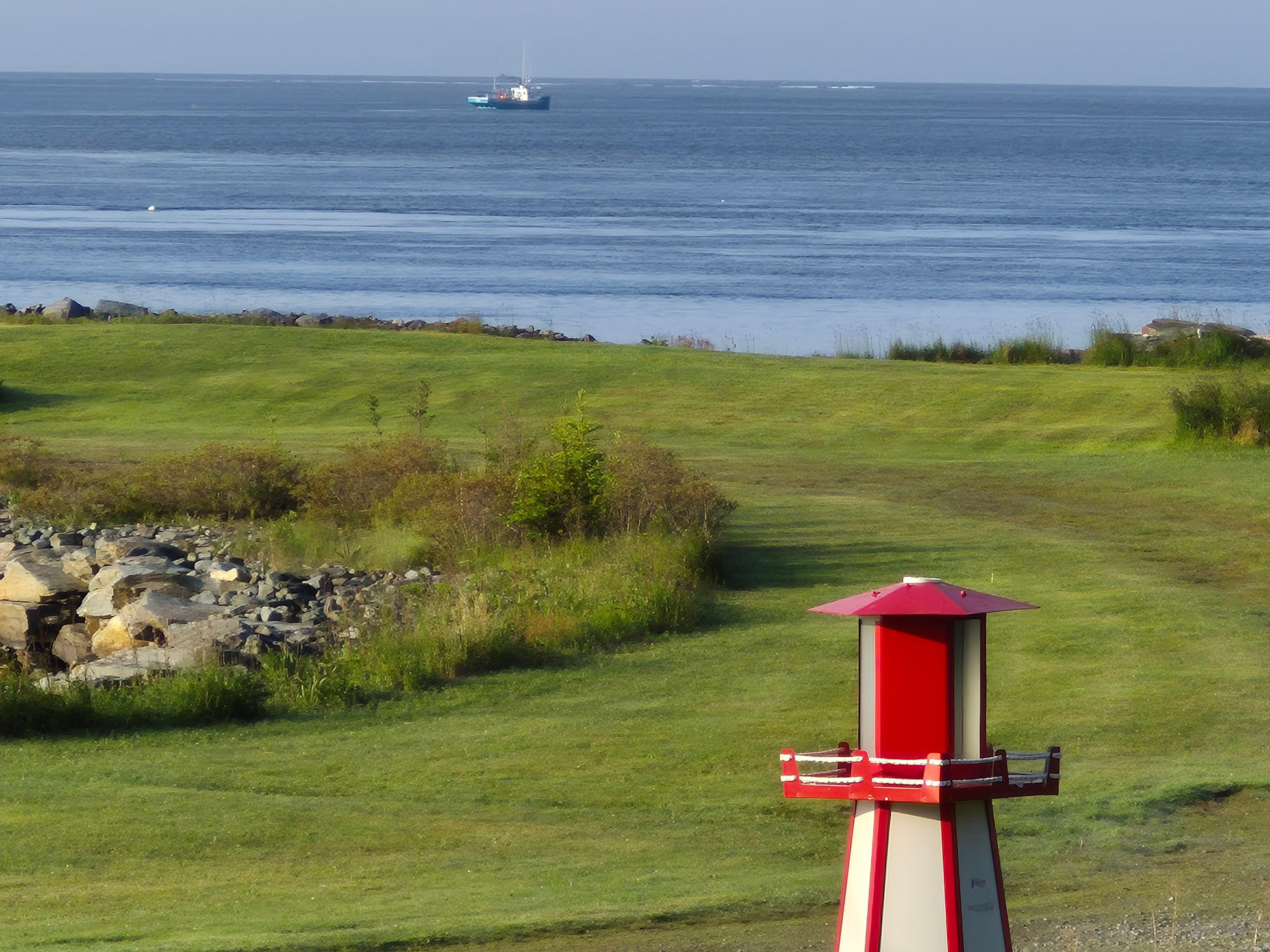 One of the fishing boats in the distance