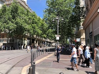 Tramline just outside on La Canebière