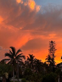 Sunset view from the deck
