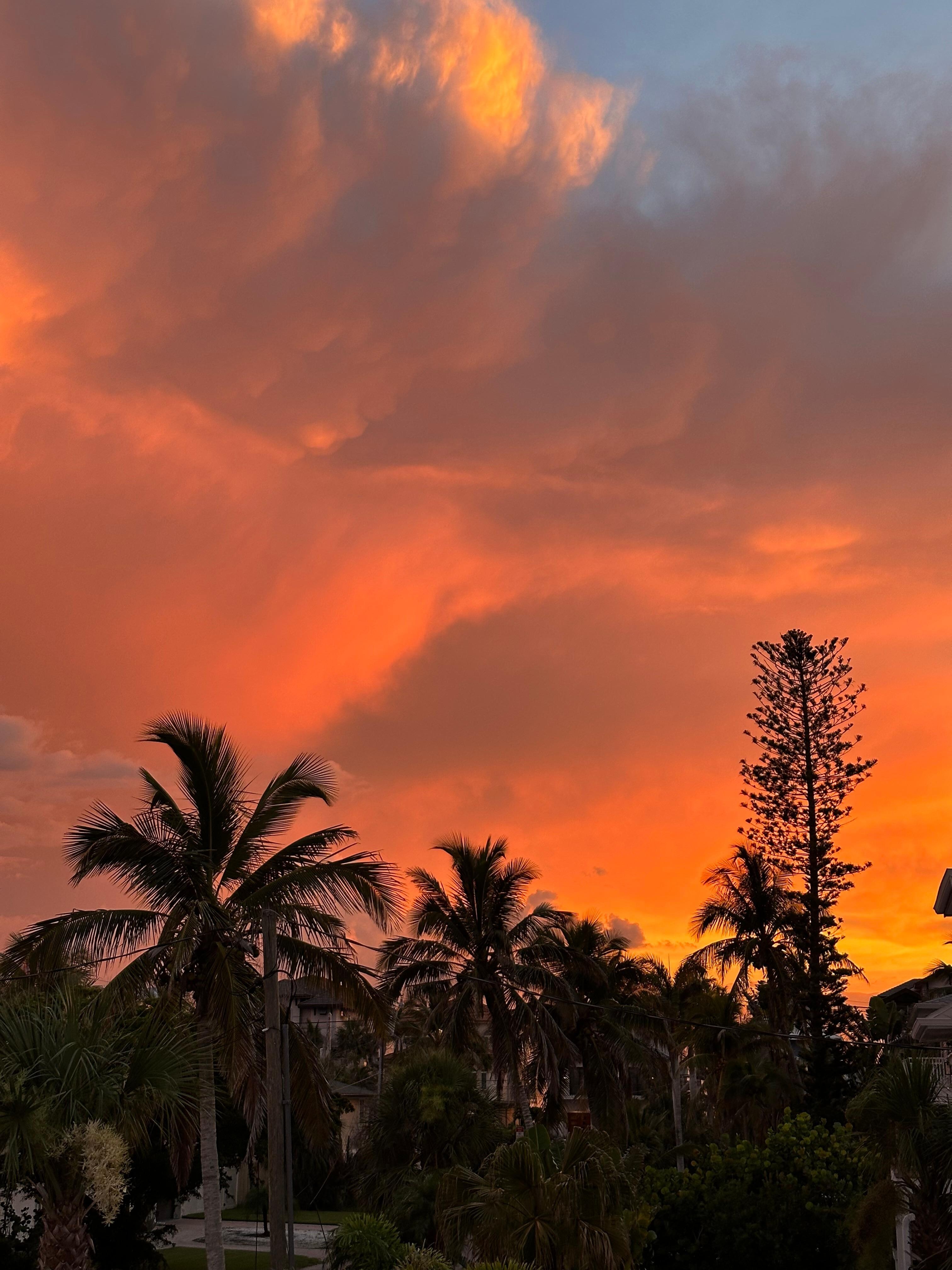 Sunset view from the deck