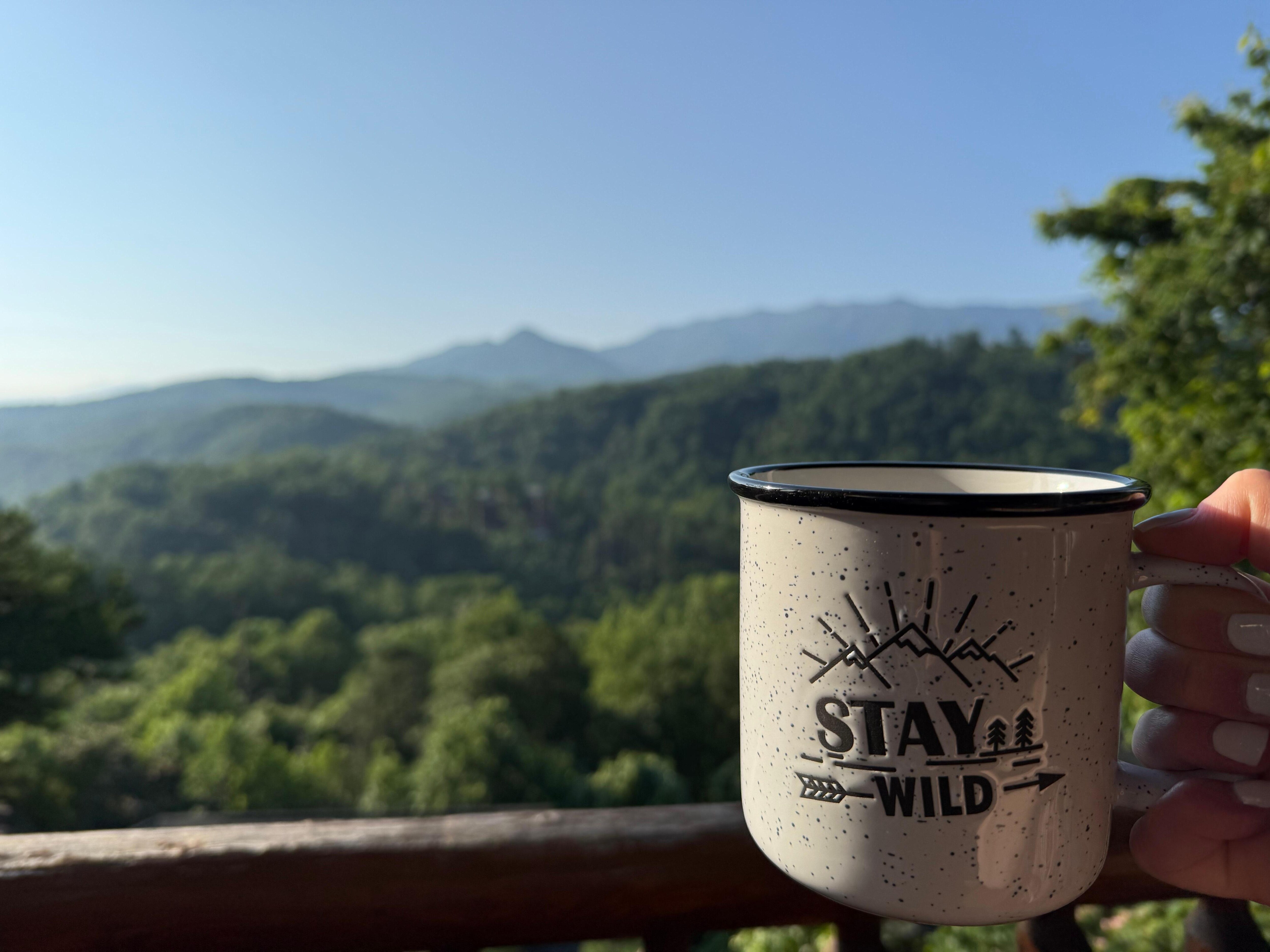 Morning coffee on the balcony