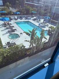 This was my view from the room, the hotel pool.