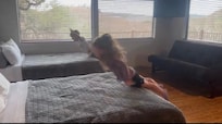 Checking out the bed (cute video wouldn’t load)