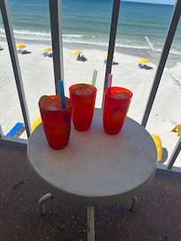 Cocktails on the balcony