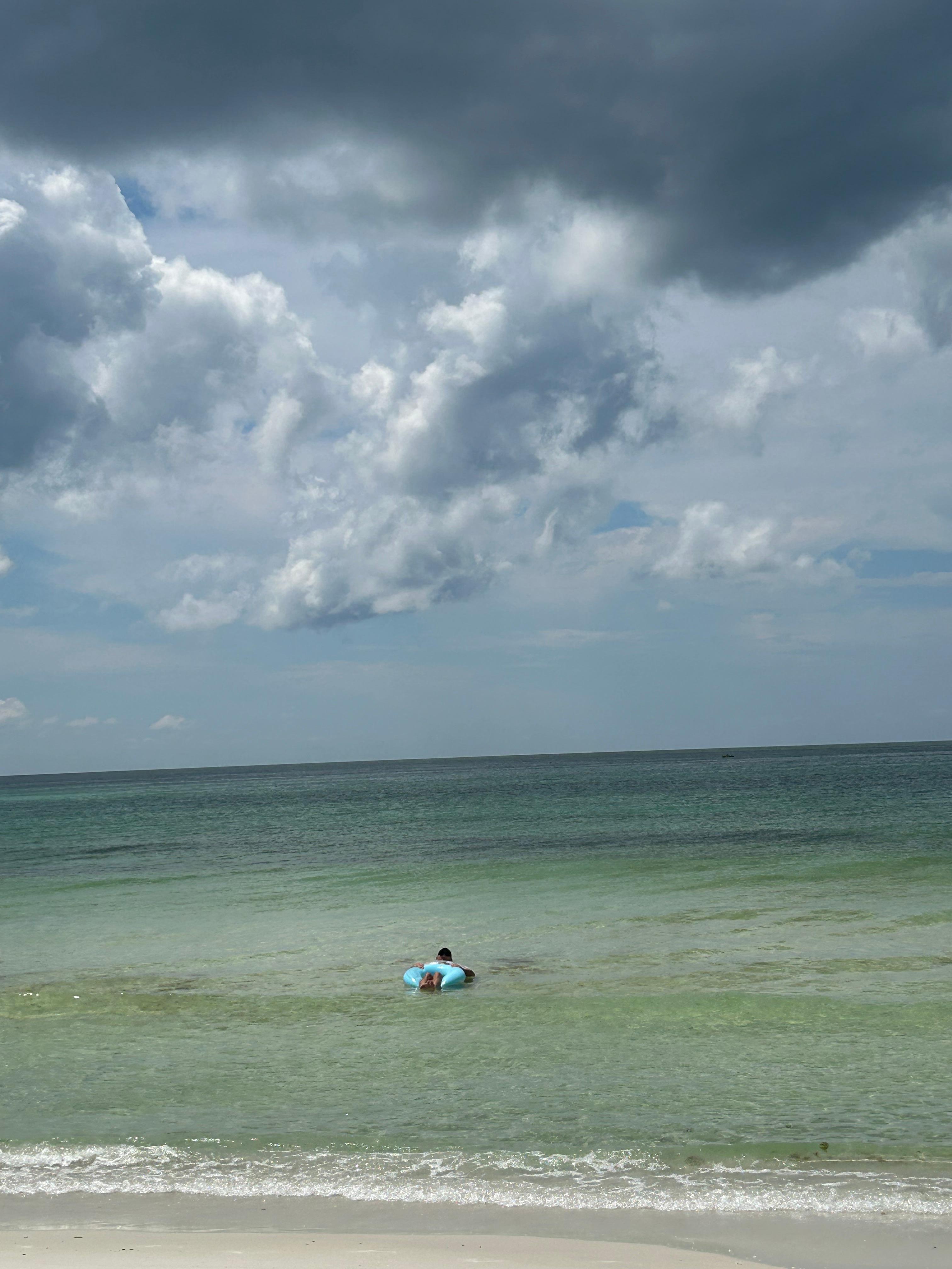 Picture of family in ocean