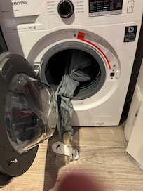 Dirty laundry in the wash