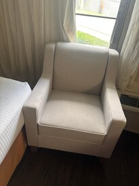 Chair blocks entire side of bed