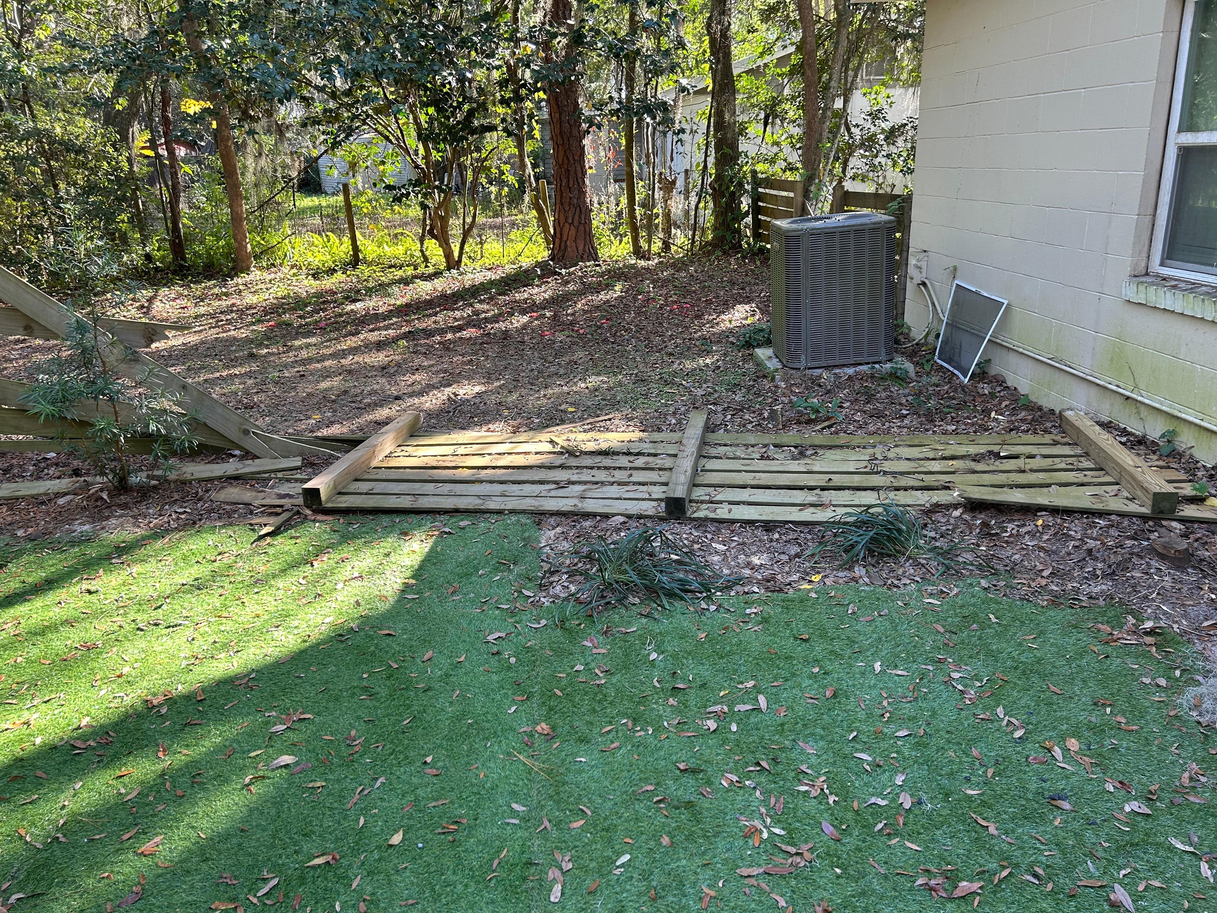 Fence for pet friendly use was busted/down!