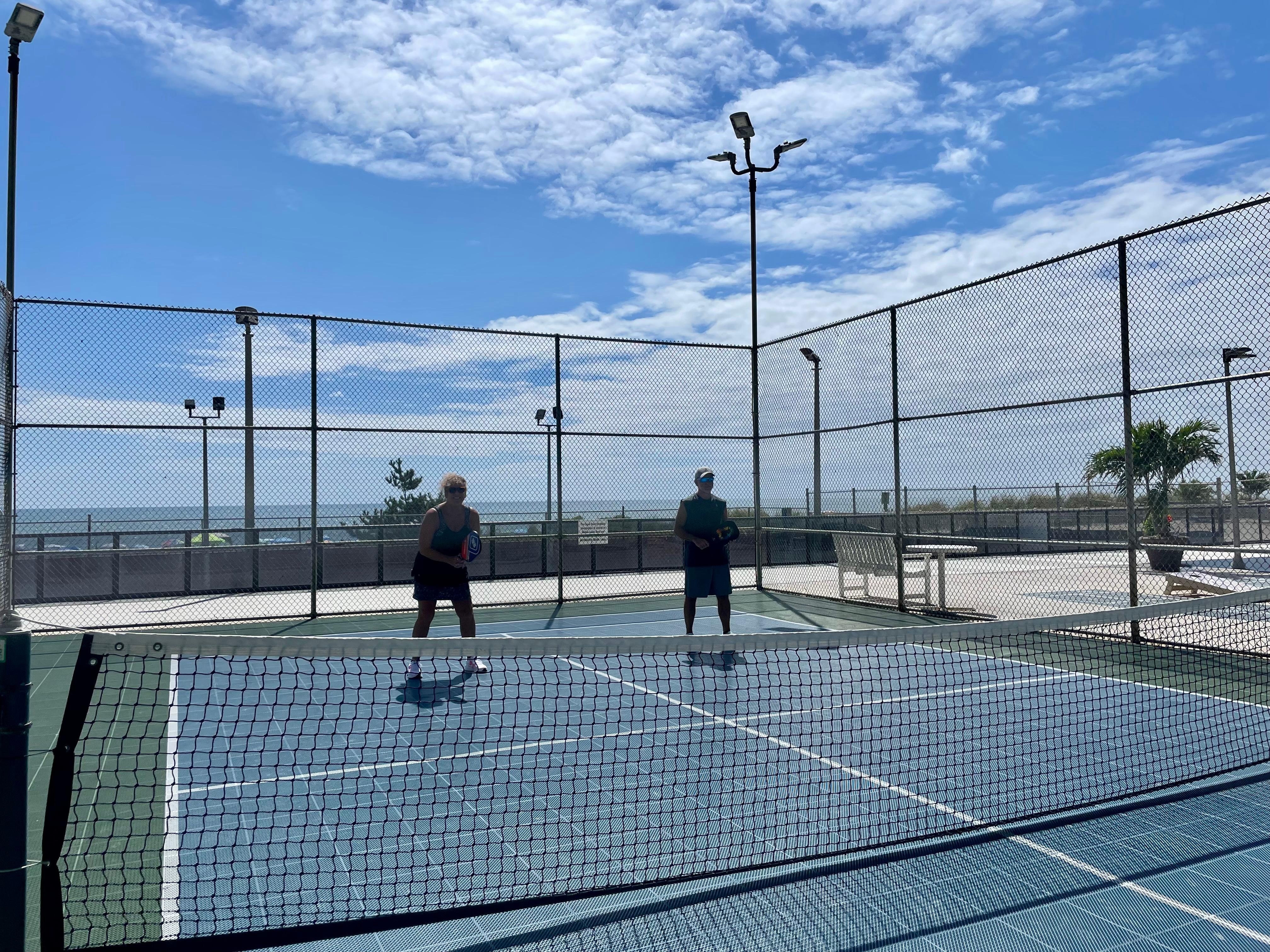 Pickleball by the sea.
