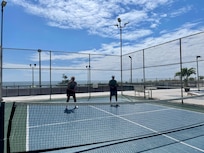 Pickleball by the sea.