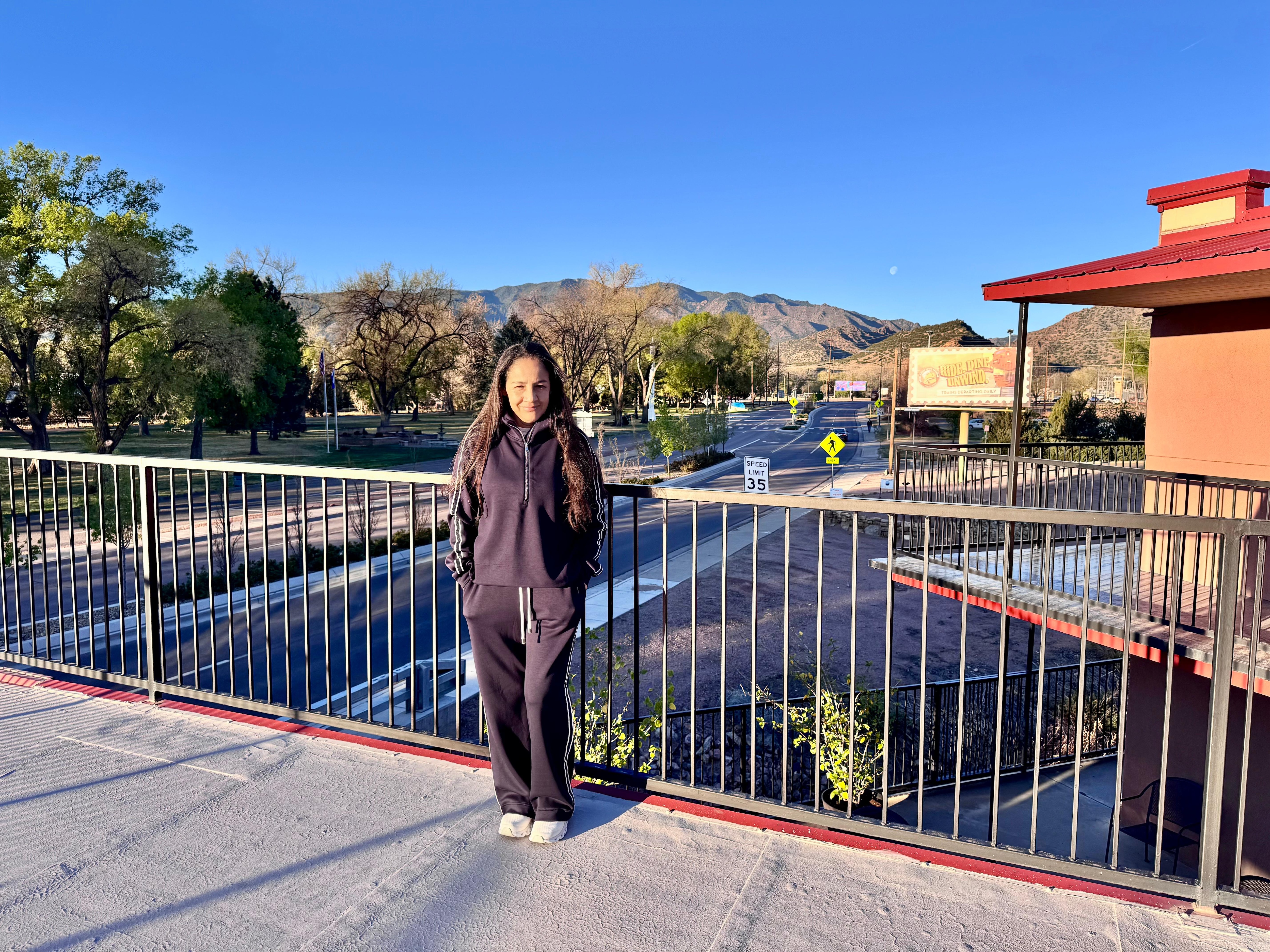 En la terraza del hotel 