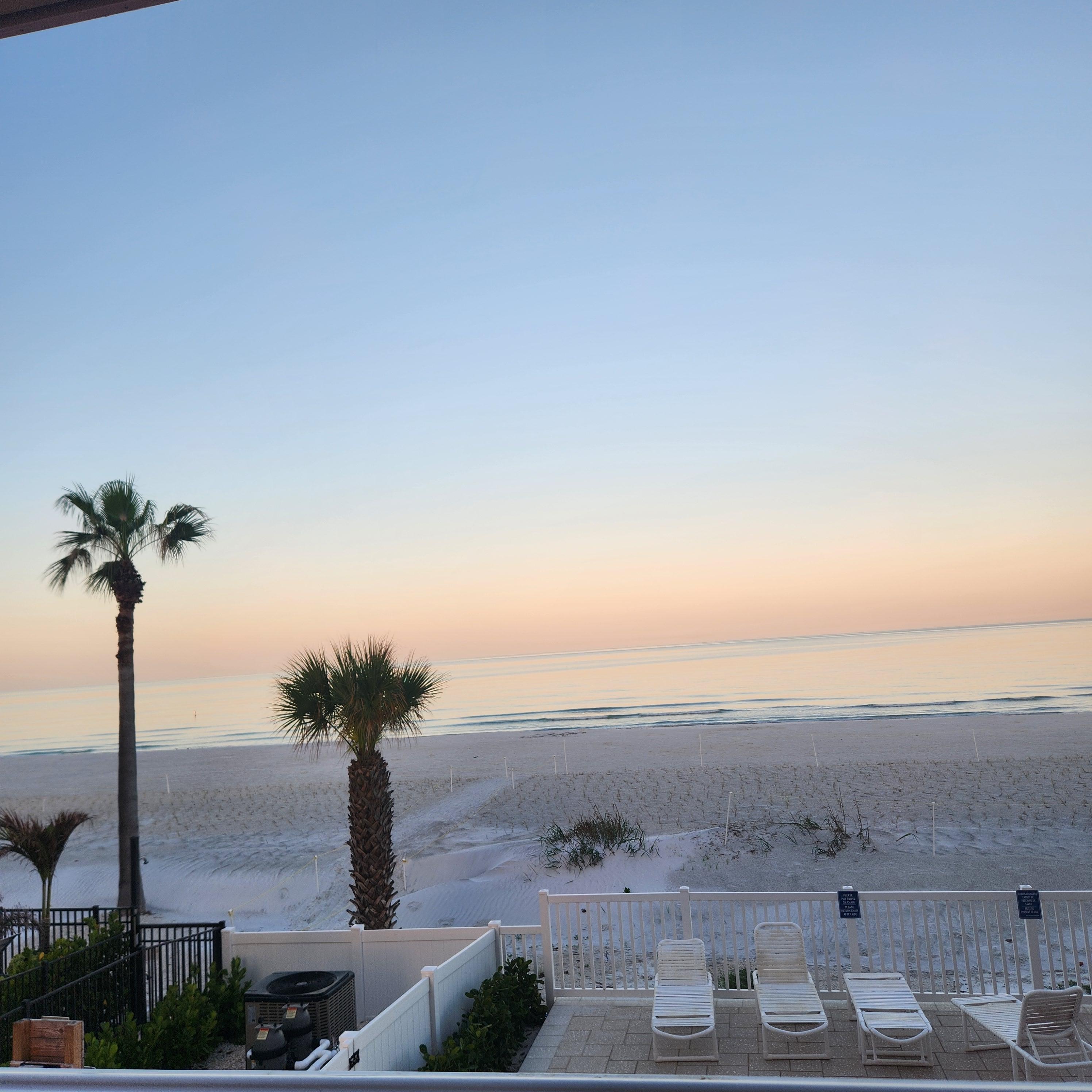 Beautiful sunset from the balcony