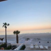 Beautiful sunset from the balcony