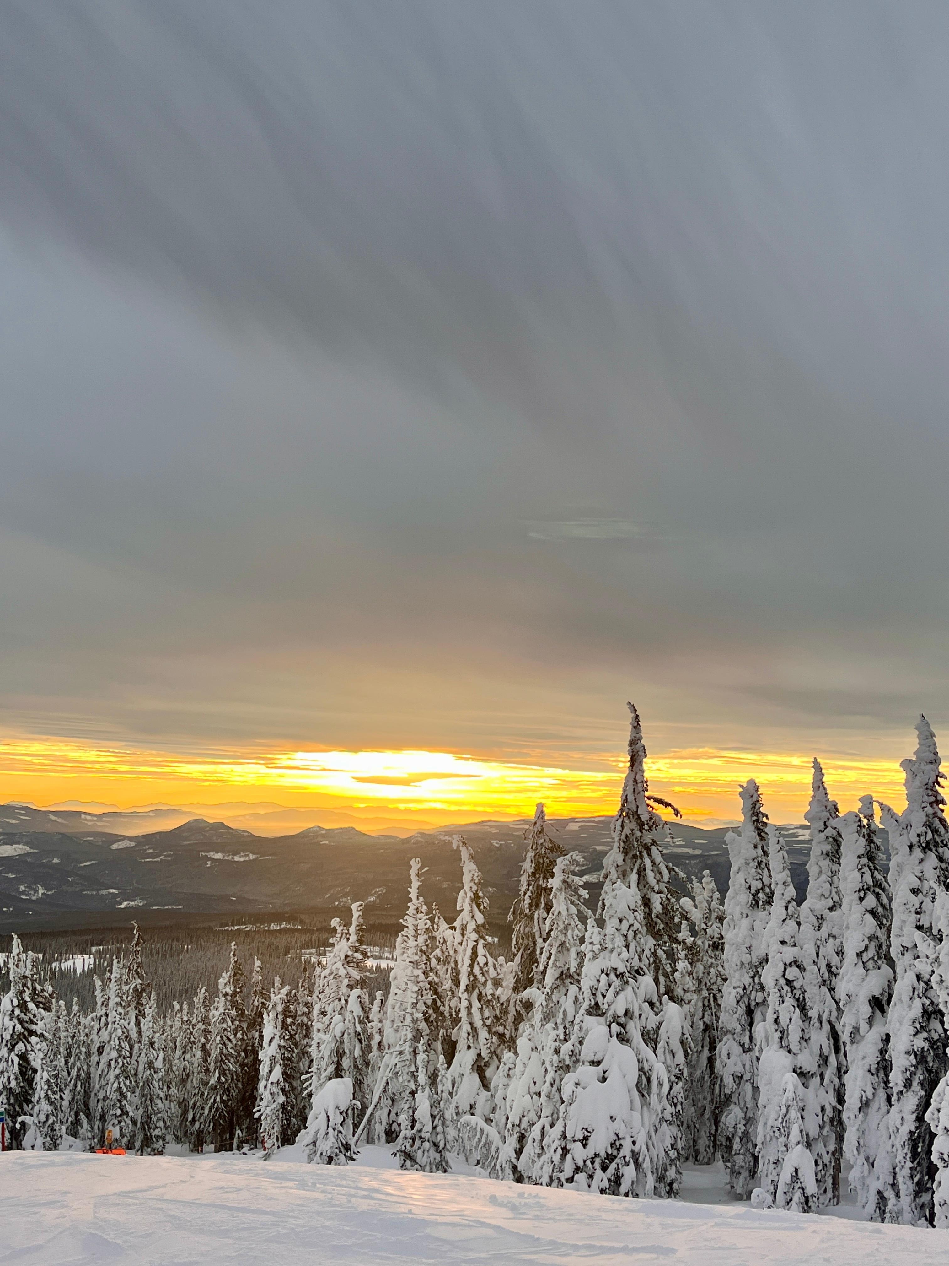 Sunset on the mountain 