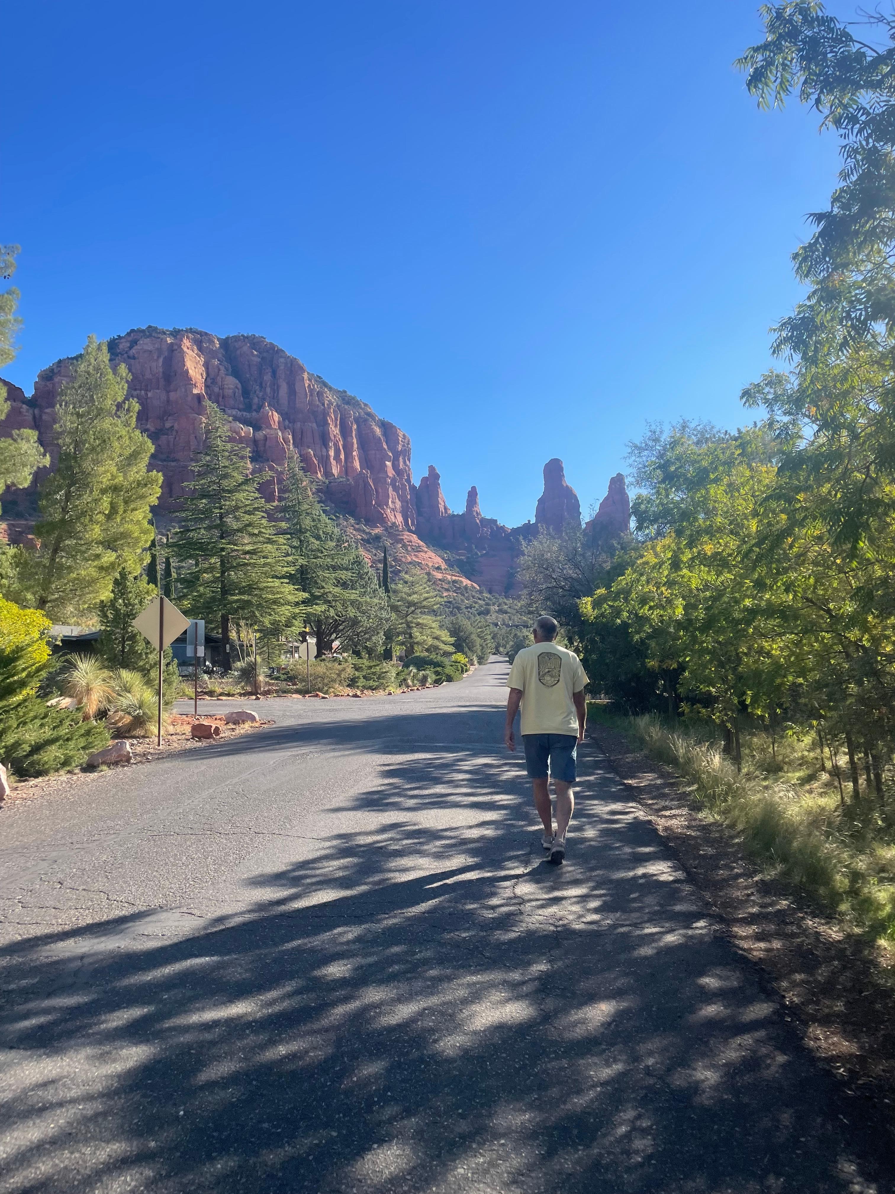 Our walk to the Chapel. 