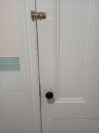 door lock not working in bathroom . . . had sloppy slide lock instead