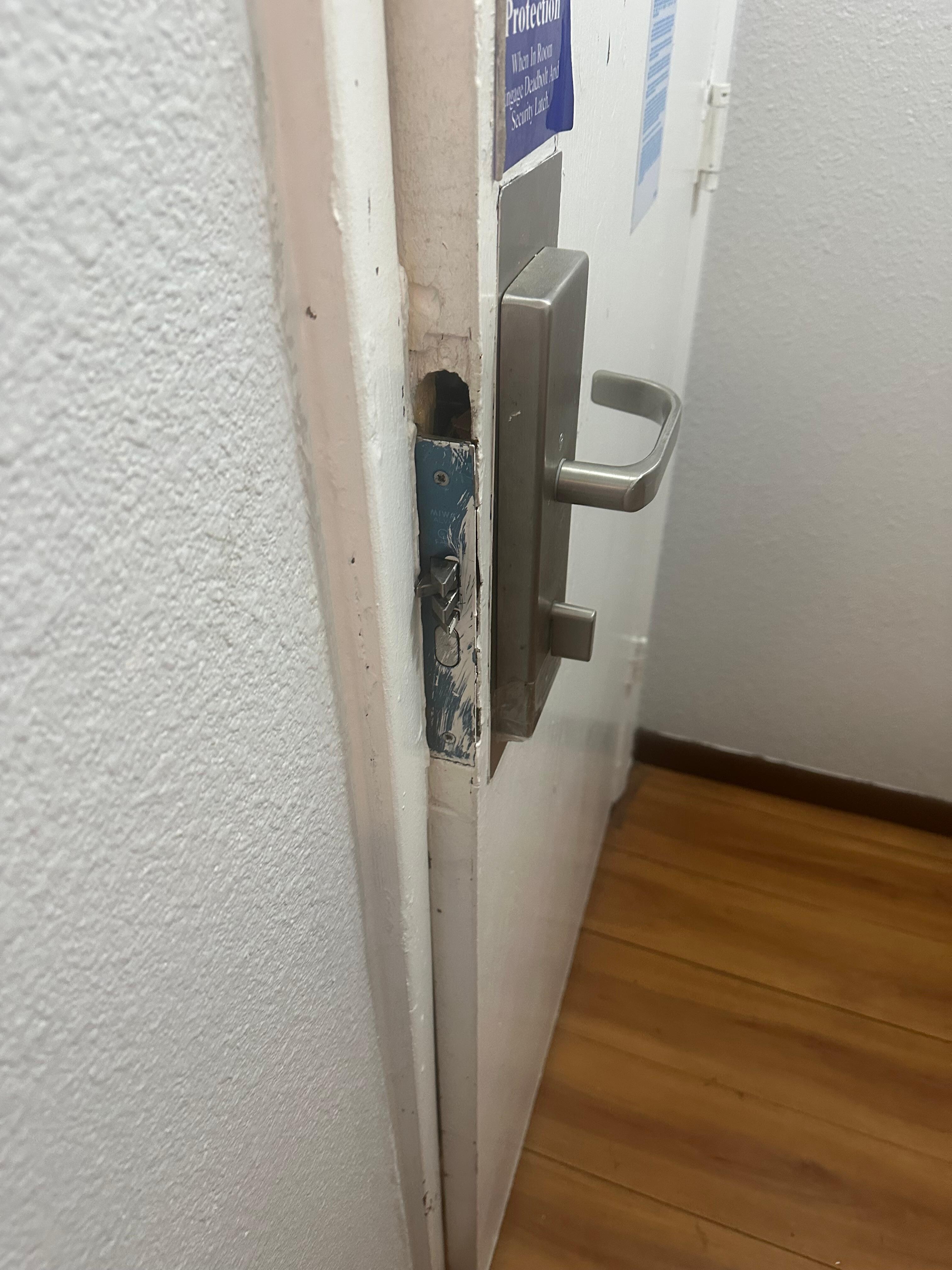 Door lock very hard to get latched
