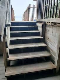 Steps leading to the beach.