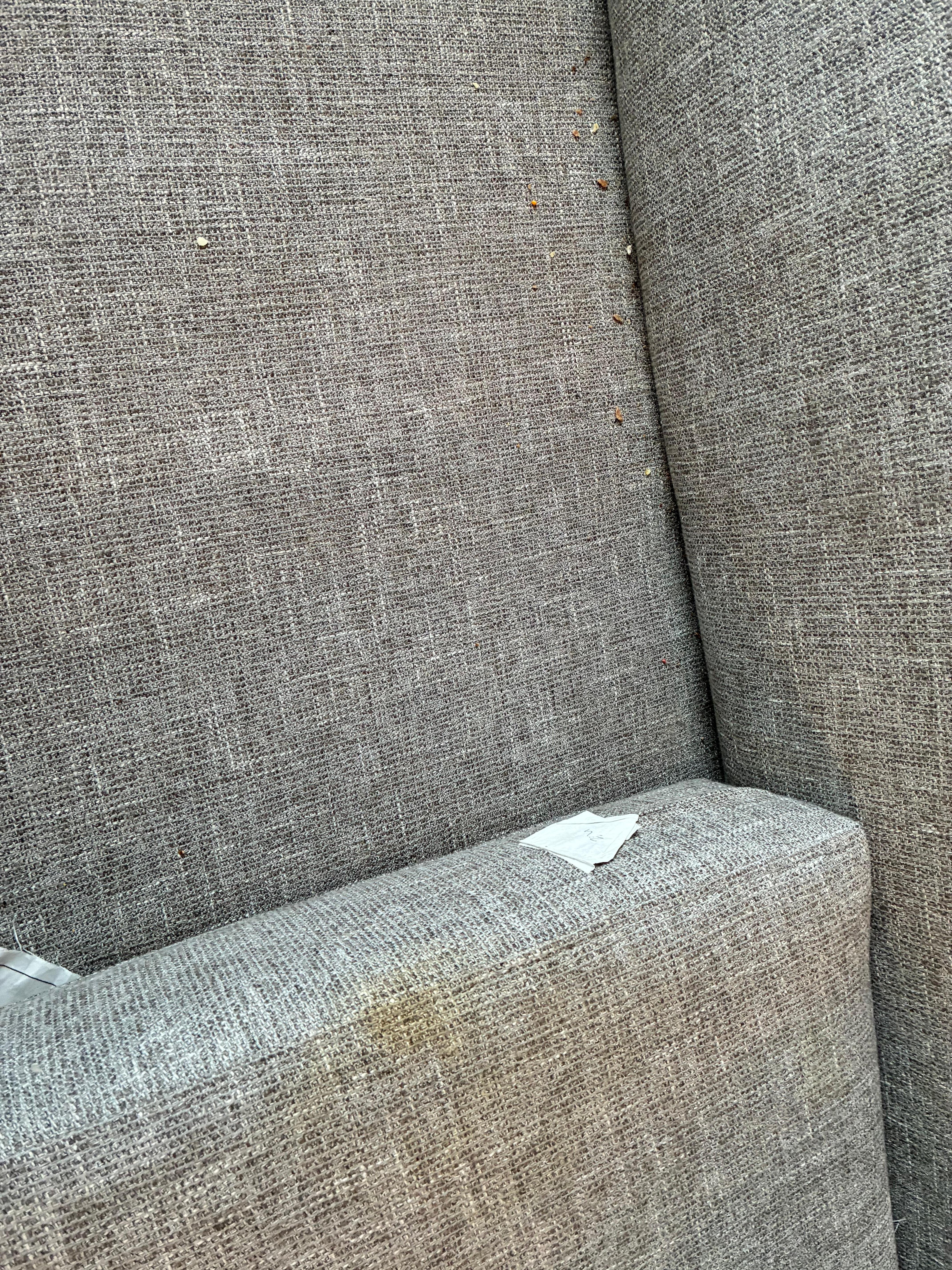 Dirty, stained sofa