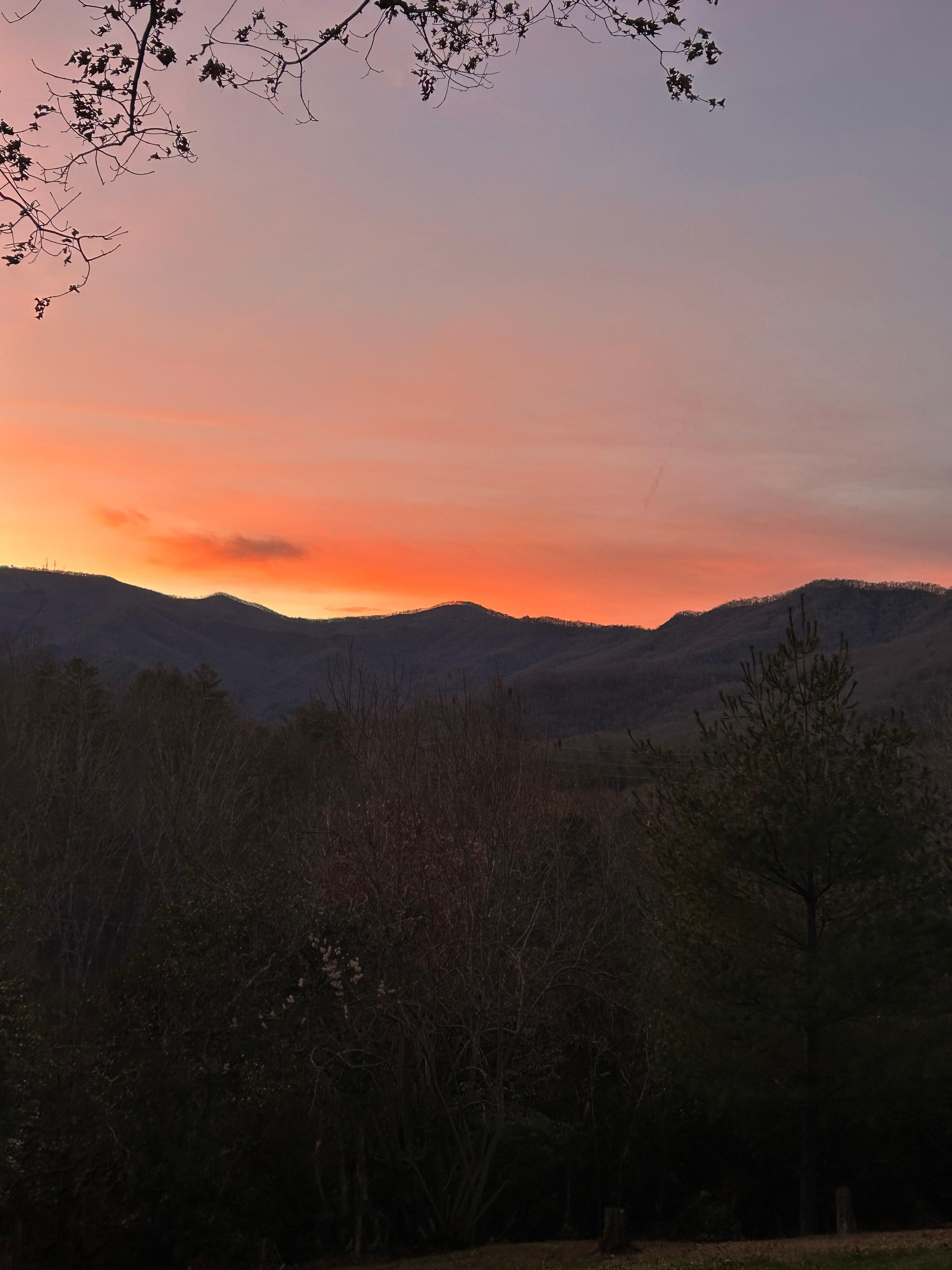 Mountain View for the sunset from the deck. 
