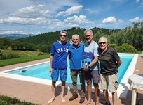 Three of us with Giuseppe (second from left)